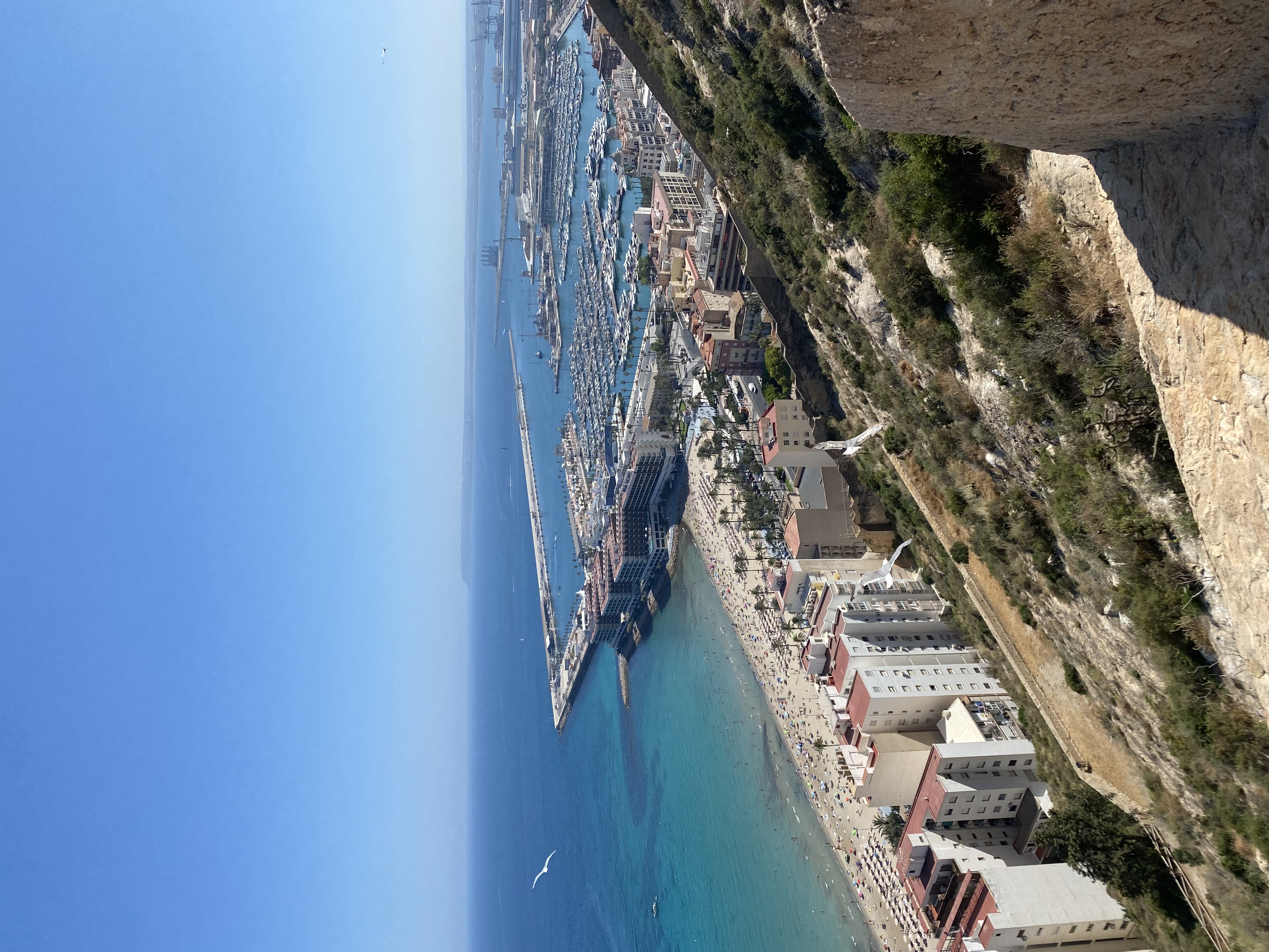 right side of Santa Bárbara castlecoastline